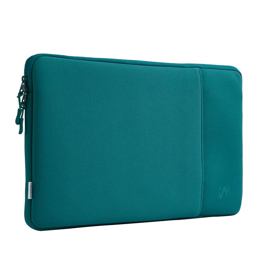 imoshion Laptop hoes 13 inch - Laptopsleeve met vak - Petrol Green Groen