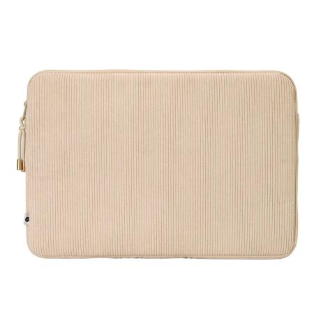 Selencia Corduroy Laptop hoes 15-16 inch - Laptopsleeve - Beige