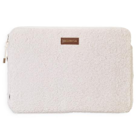 Selencia Teddy Laptop hoes 15-16 inch - Laptopsleeve - Latte
