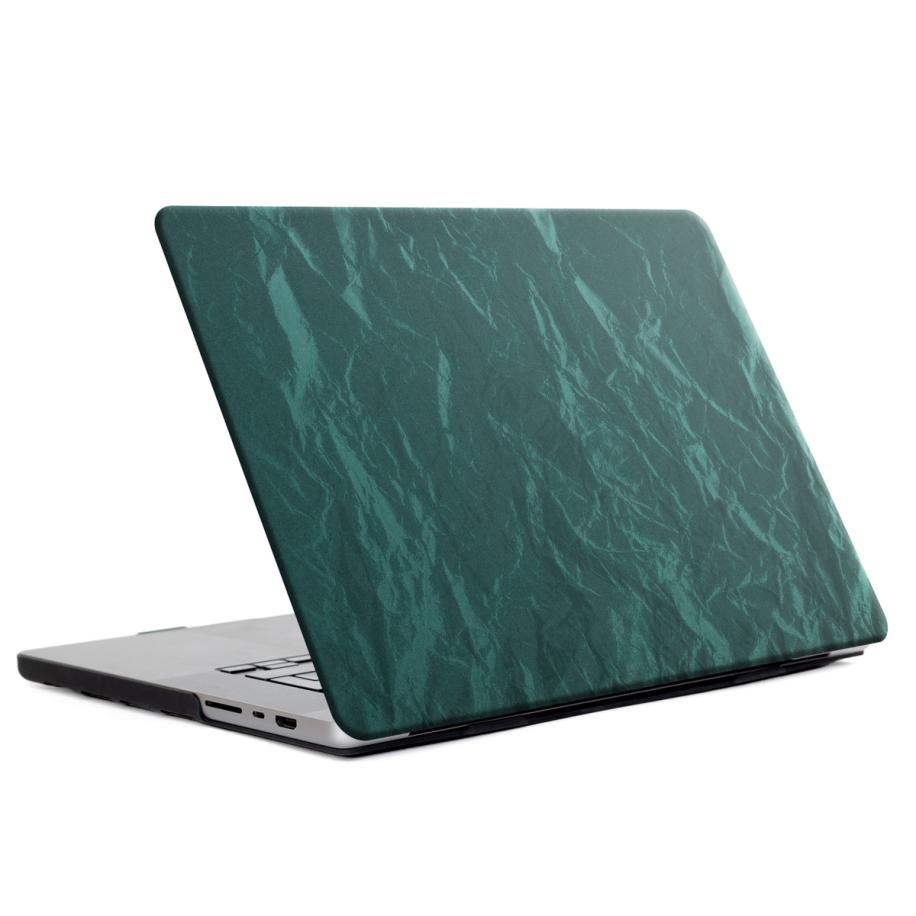 Selencia Fluwelen Cover voor de Apple MacBook Pro 13 inch (2020 / 2022) - Donkergroen Groen