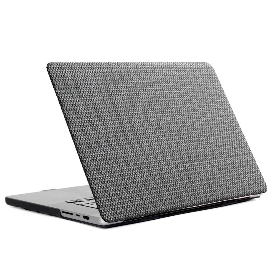 Selencia Geweven Cover voor de Apple MacBook Pro 13 inch (2020 / 2022) - Grijs Grijs