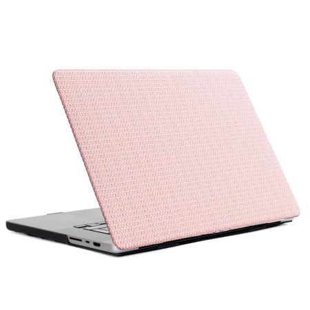 Selencia Geweven Cover voor de Apple MacBook Air 15 inch (2023 / 2024 M3 chip / 2025 M4 chip) - Roze