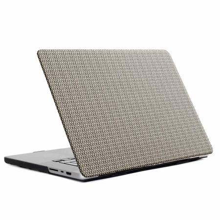 Selencia Geweven Cover voor de Apple MacBook Pro 16 inch (2021 / 2023 M3 chip / 2024 M4 chip) - Taupe