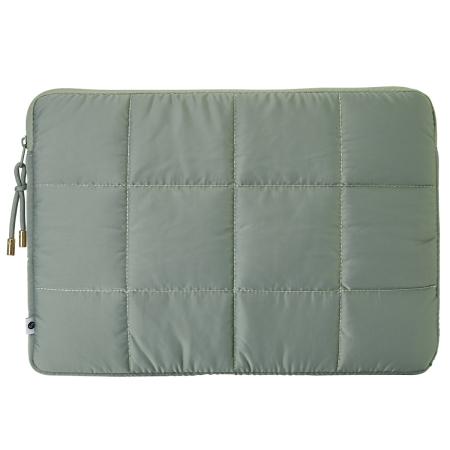 Selencia Puffy Laptop hoes 15-16 inch - Laptopsleeve - Sage Green