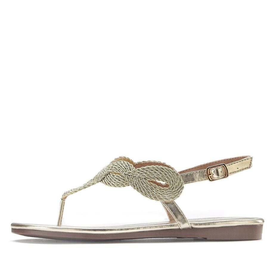 Lascana LASCANA Teenslipper goud -
