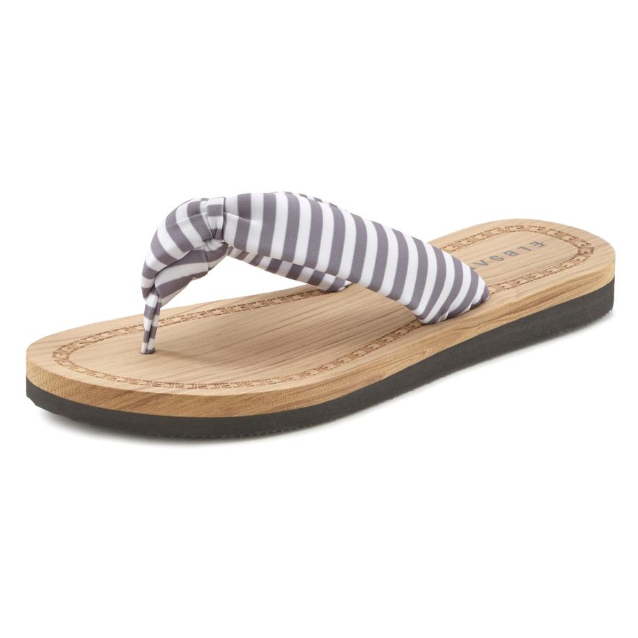 Elbsand Elbsand Teenslipper donkergrijs / wit -