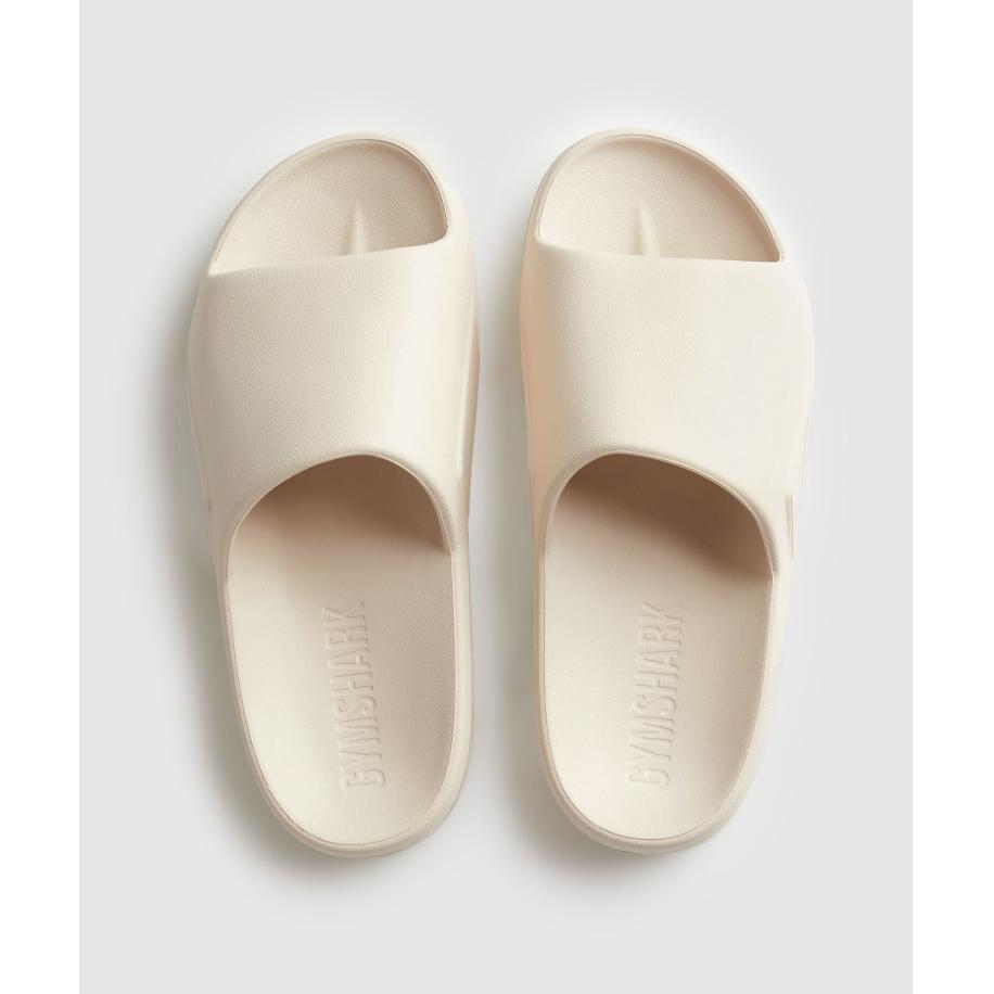 Gymshark Rest Day Slides Ecru White Wit