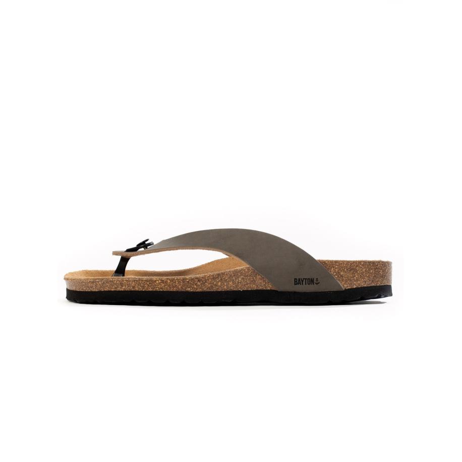Bayton Bayton Teenslippers Lucca grijs / zwart -