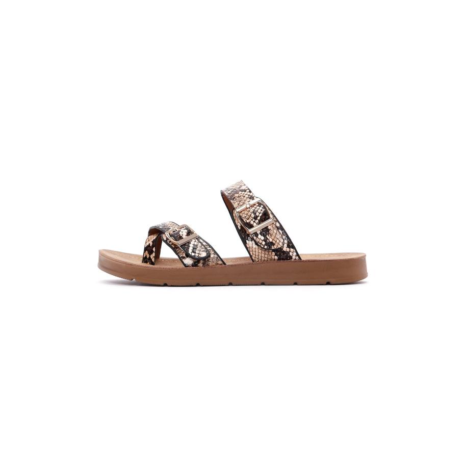 Derimod Derimod Teenslipper bruin gemêleerd -