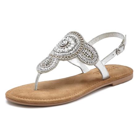 Lascana LASCANA Teenslipper bruin / zilver