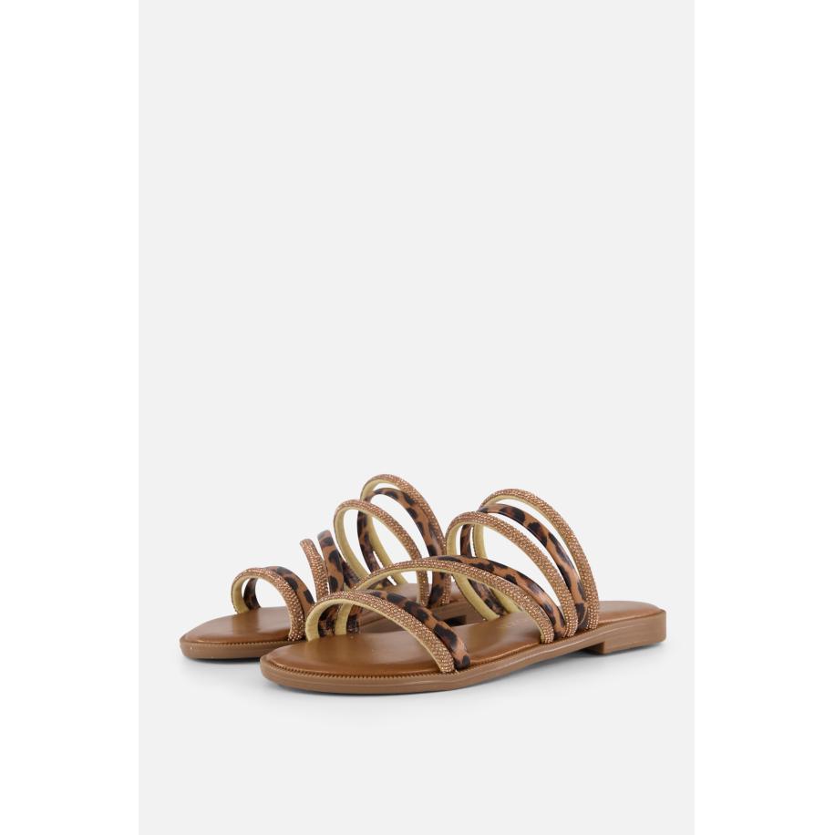 Marco Tozzi Slippers goud Synthetisch Goud