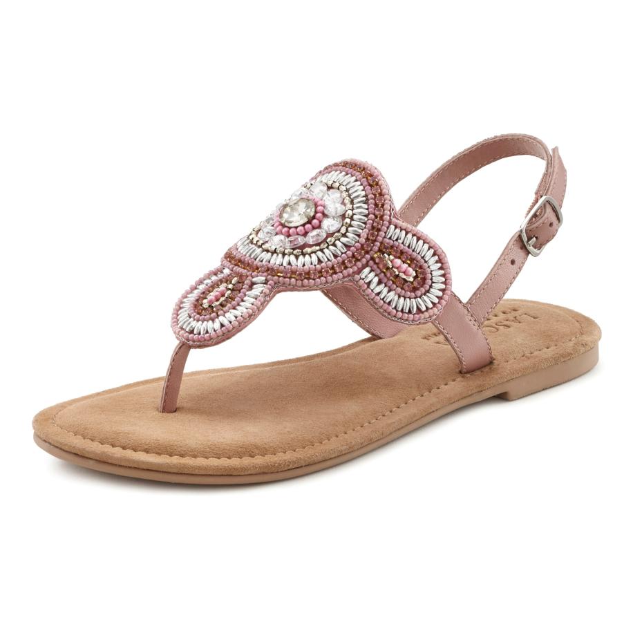 Lascana LASCANA Teenslipper rosa / oudroze / wit -