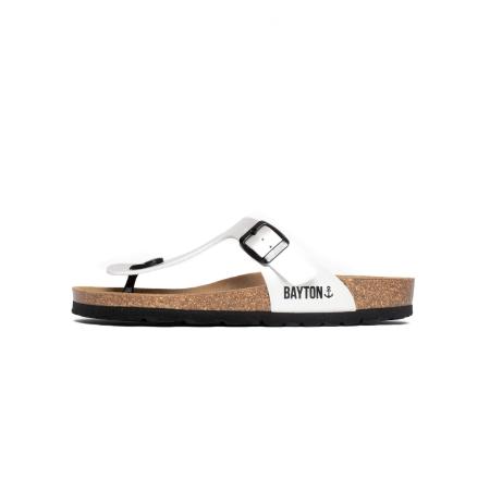 Bayton Bayton Teenslipper Mercure zwart / wit