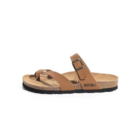 Bayton Bayton Teenslippers TRIADE camel / sand / zwart