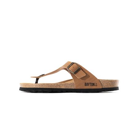 Bayton Bayton Teenslippers Mercure lichtbruin / zwart