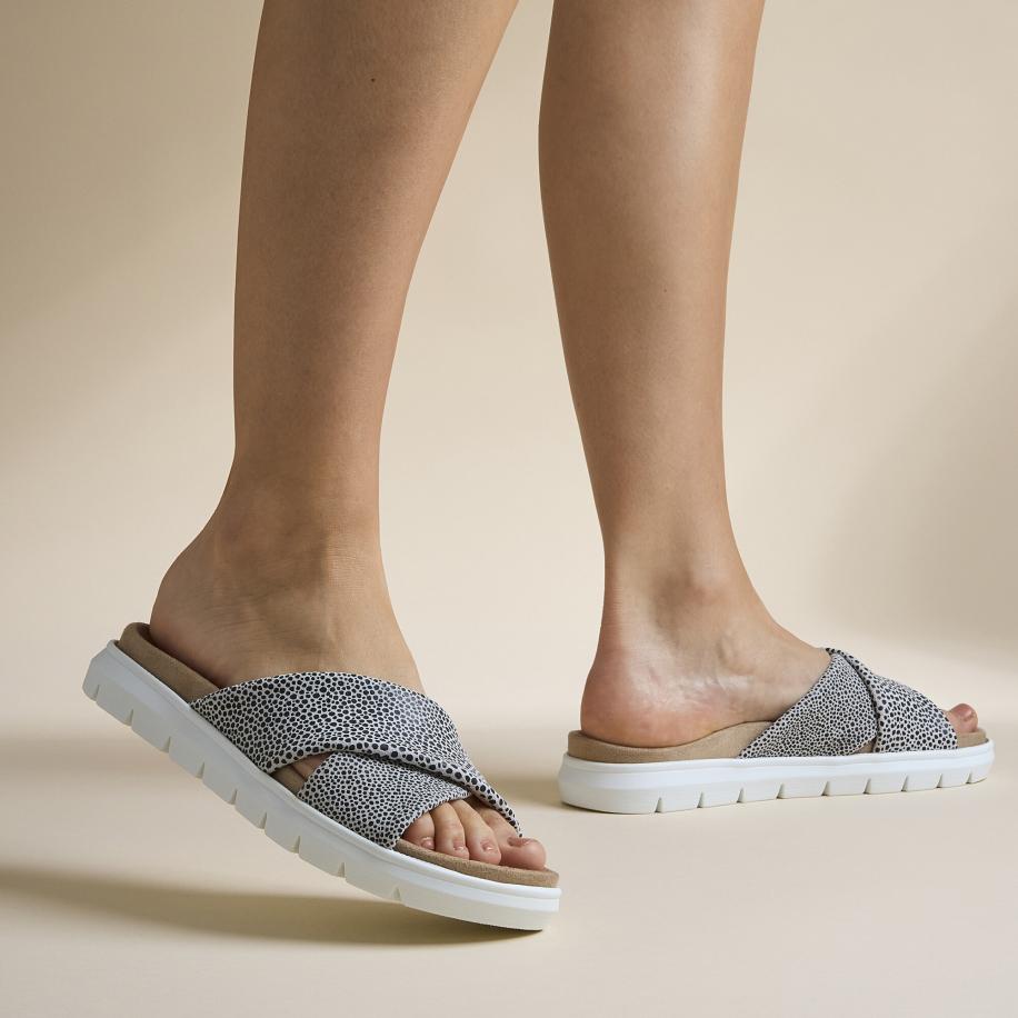 Feyn Slippers wit Leer Wit