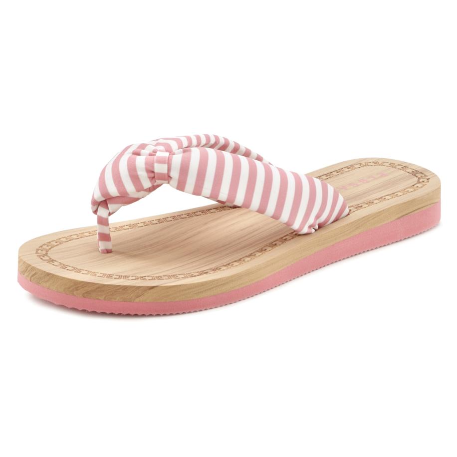 Elbsand Elbsand Teenslipper eosine / wit -