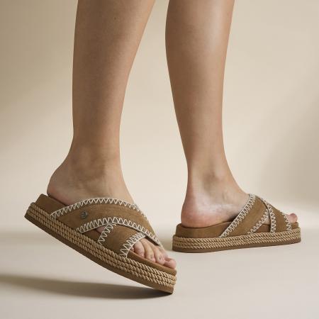 Warmbat Nullagine Slippers cognac Suede