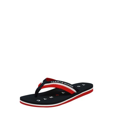 Tommy Hilfiger TOMMY HILFIGER Teenslipper Loves Ny Beach marine / rood / wit