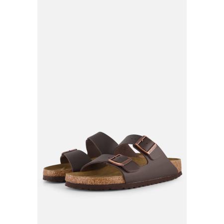 Birkenstock Arizona Slippers bruin Leer