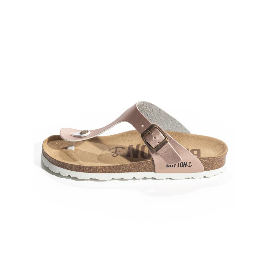 Bayton Bayton Teenslipper MERCURE nude / wit -