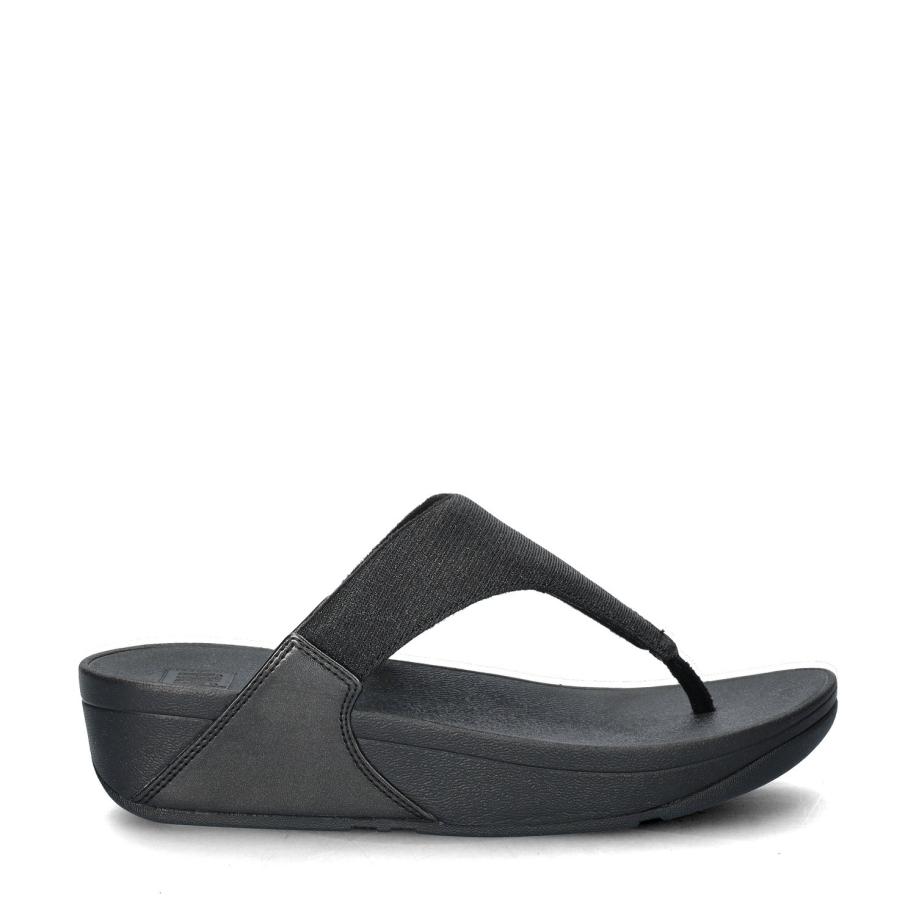 Fitflop Lulu Shimmer Lux slippers Zwart 434703 Zwart