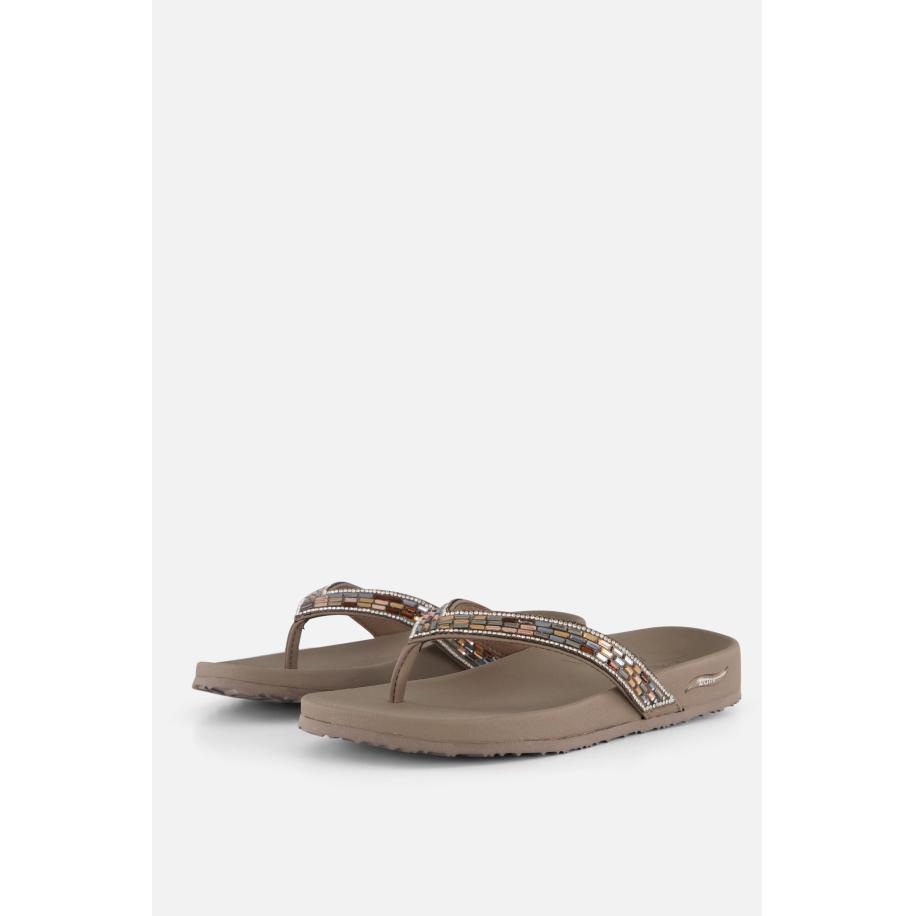 Skechers Arch Fit Meditation Slippers taupe Bruin
