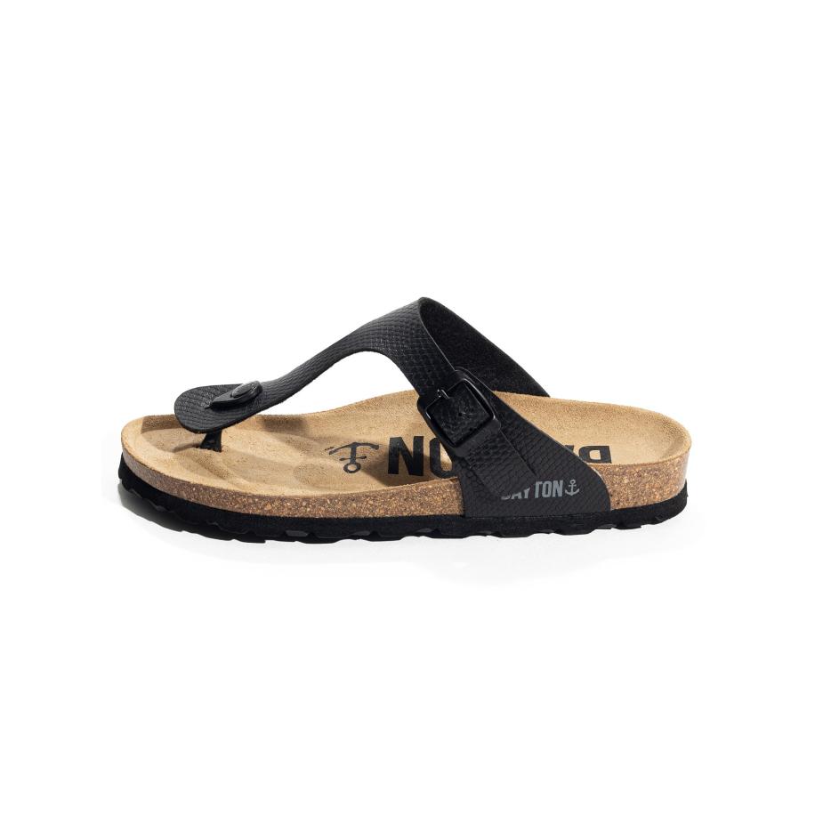 Bayton Bayton Teenslipper Mercure zwart -