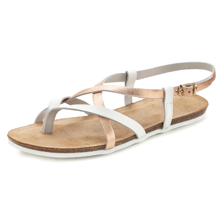 VIVANCE VIVANCE Teenslipper rose-goud / wit -