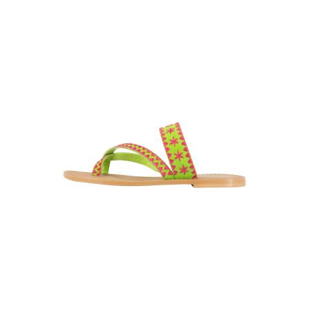 IZIA IZIA Teenslipper beige / groen / pink