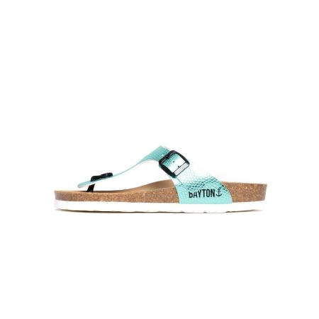 Bayton Bayton Teenslipper Mercure lichtbruin / mintgroen / zwart / wit