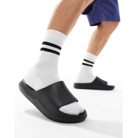 ASOS DESIGN - Slippers met dikke zool in zwart