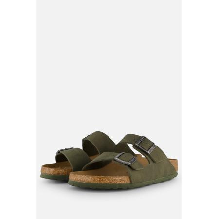 Birkenstock Arizona Slippers groen Suede