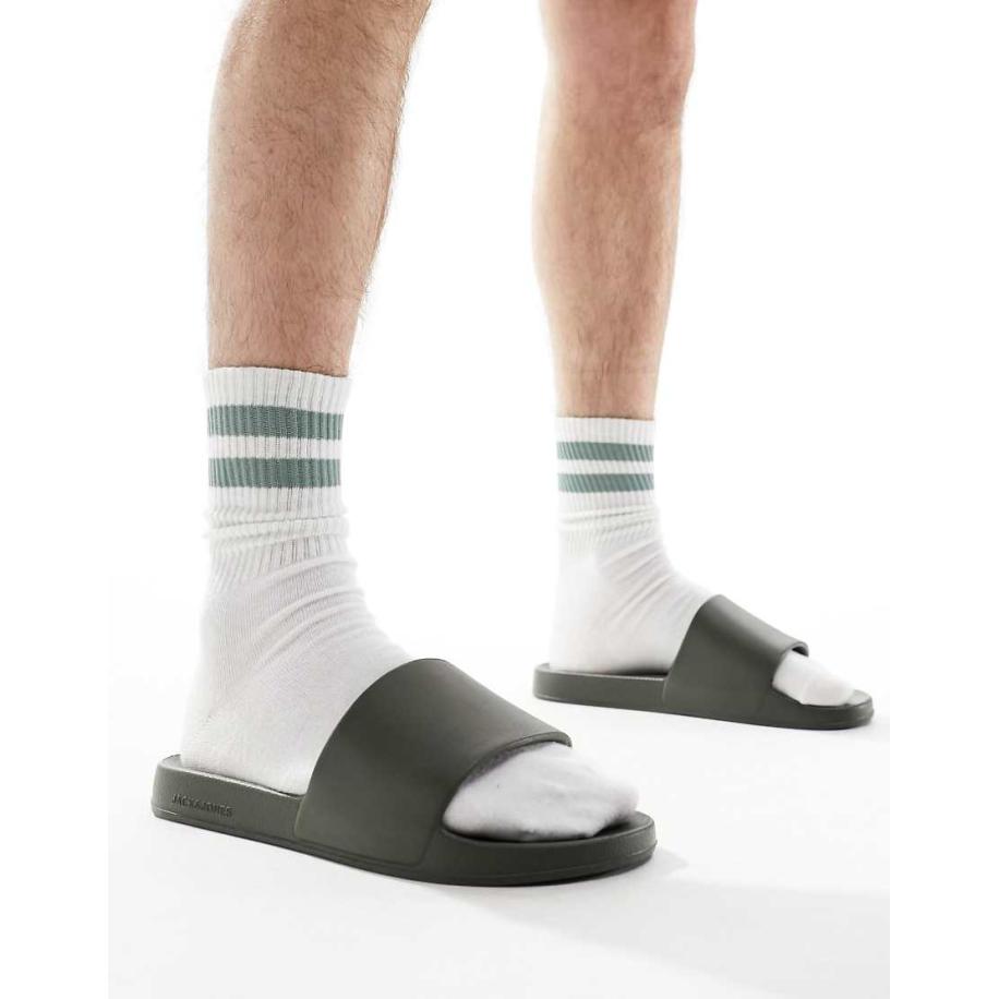Jack & Jones - Slippers in kaki-Groen Groen