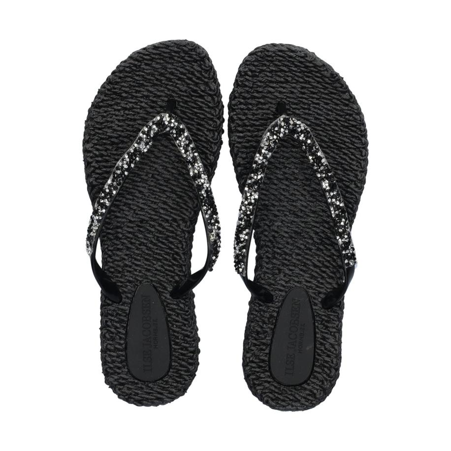 Ilse Jacobsen ILSE JACOBSEN Teenslipper zwart / wit -