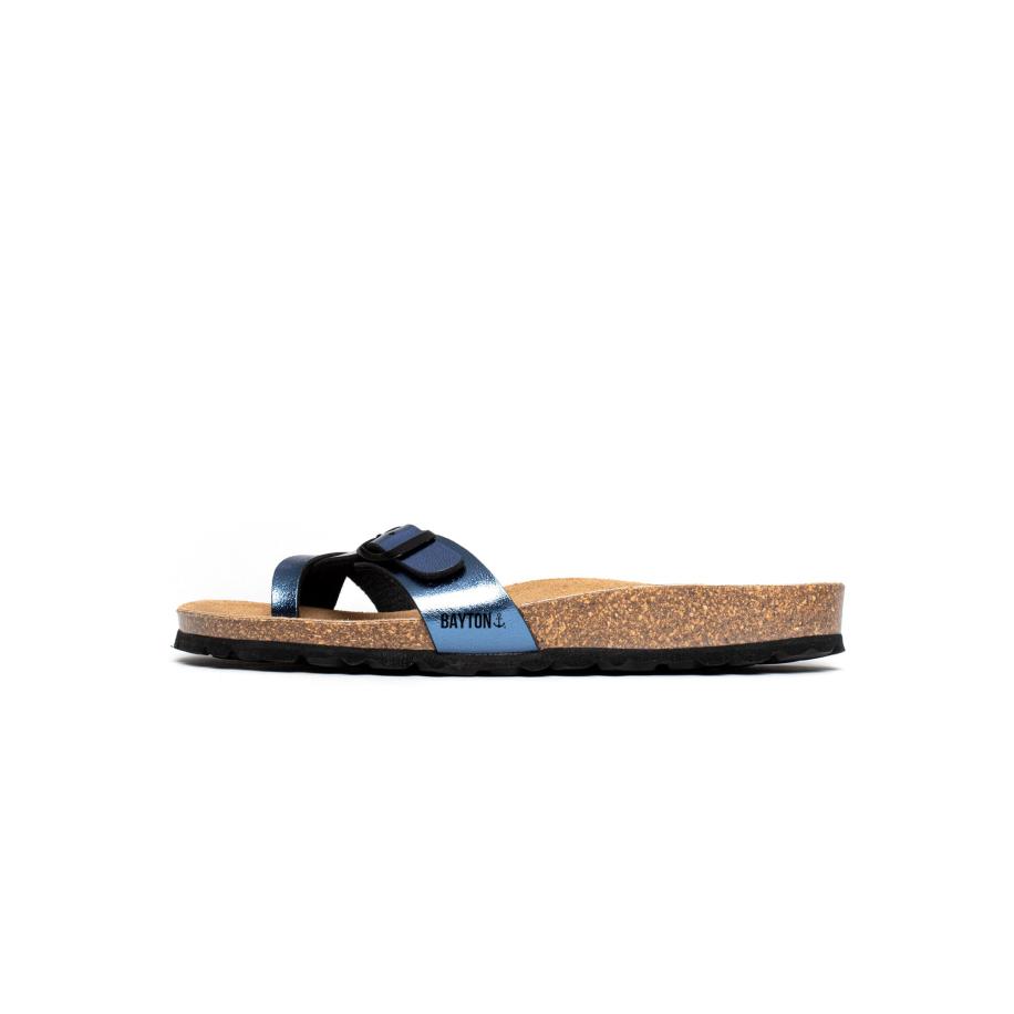 Bayton Bayton Teenslipper JUNON blauw / zwart -