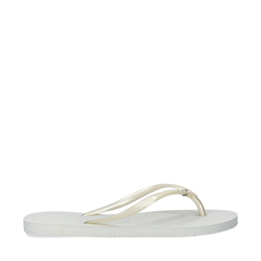 Havaianas Slim Crystal Glamour slippers Wit 470972 Wit