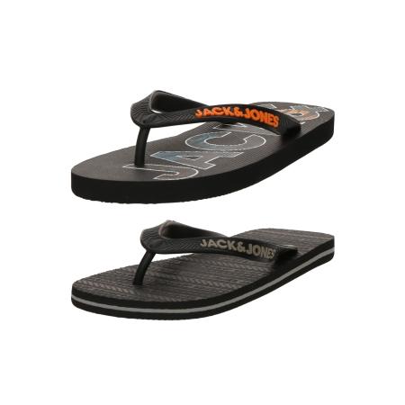 Jack & Jones JACK & JONES Teenslippers grijs / antraciet / donkeroranje / zwart