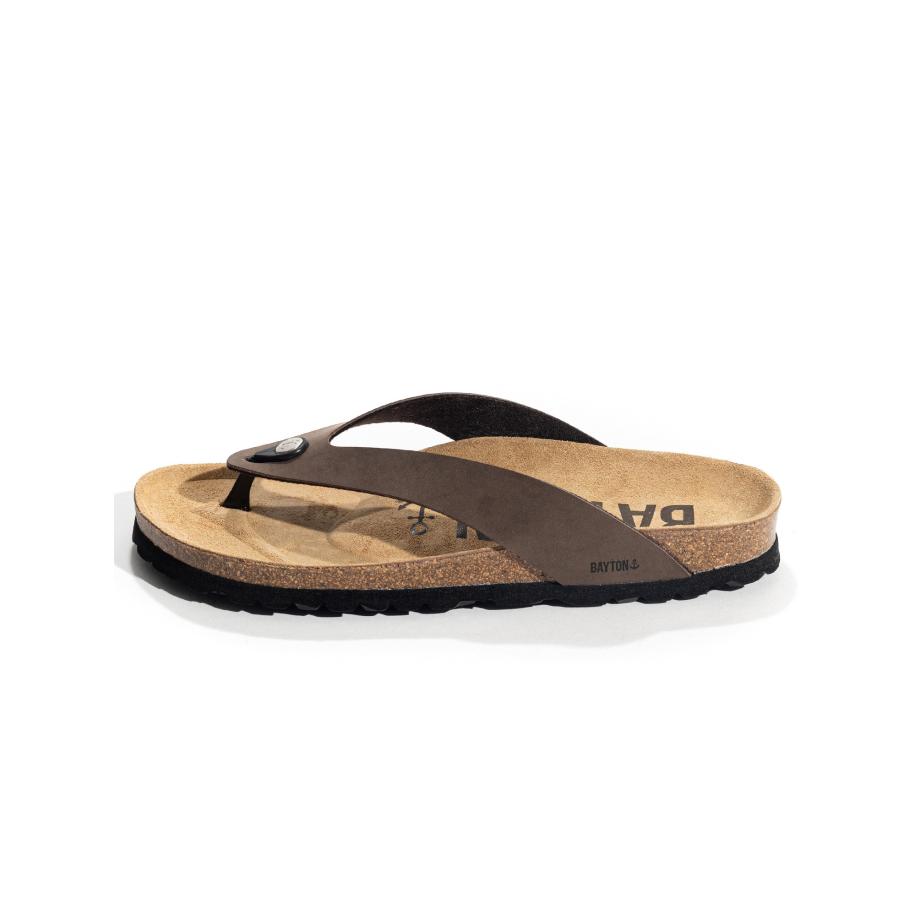 Bayton Bayton Teenslippers LUCCA sand / donkerbruin -