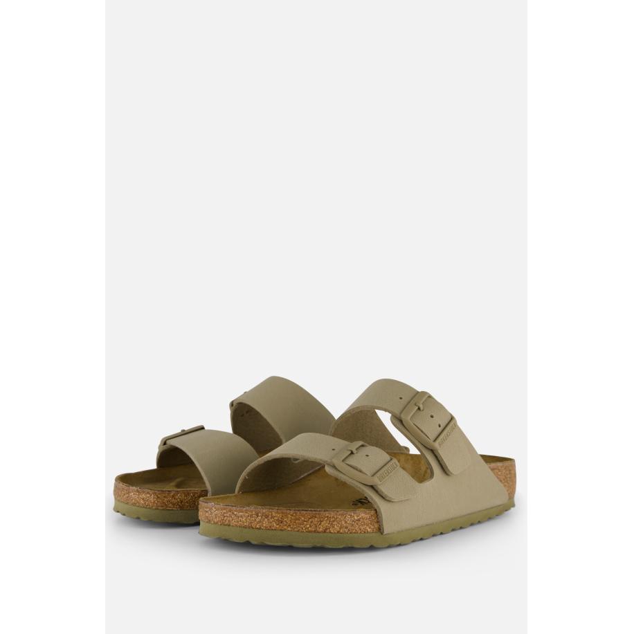 Birkenstock Arizona Slippers beige Synthetisch Bruin