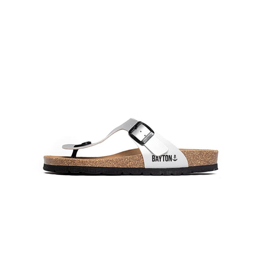 Bayton Bayton Teenslipper Mercure zilvergrijs / zwart -