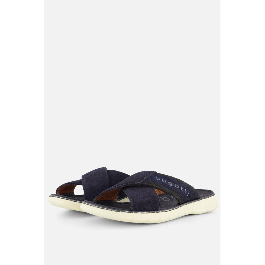 Bugatti Slippers blauw Textiel Blauw