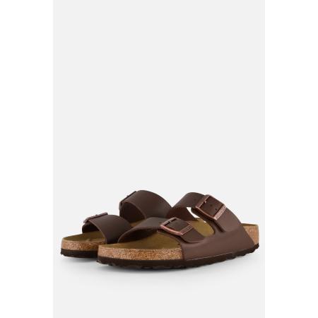 Birkenstock Arizona Slippers bruin Imitatieleer
