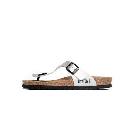 Bayton Bayton Teenslipper Mercure zilvergrijs / zwart