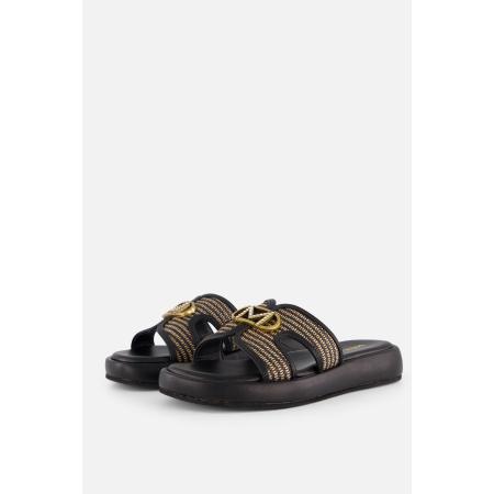 Mexx Rami Pacha Slippers zwart Synthetisch