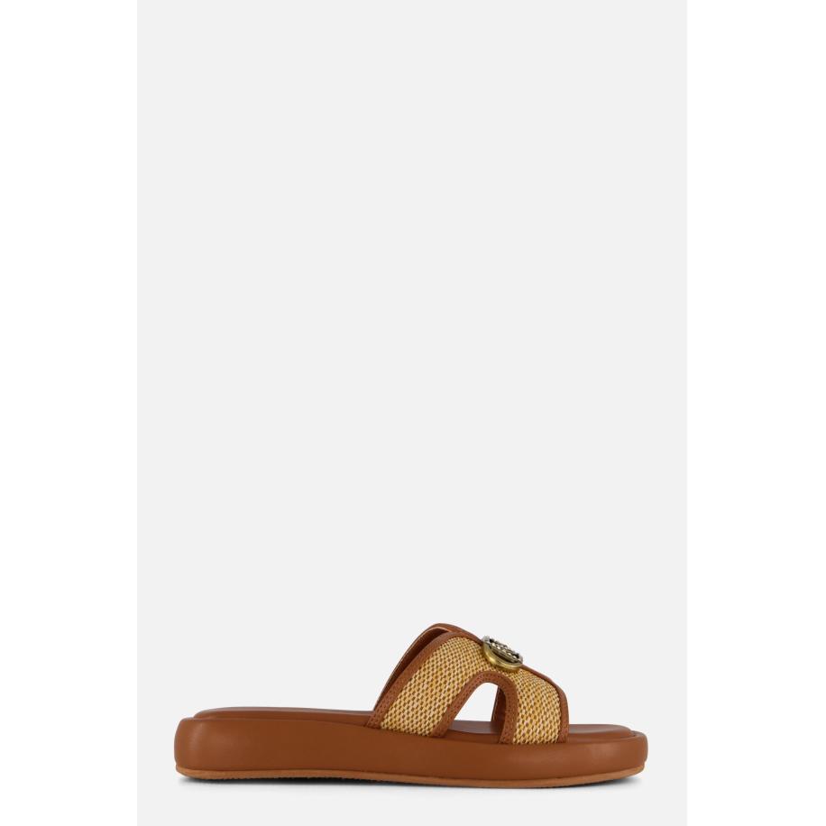 Mexx Rami Pacha Slippers cognac Synthetisch Bruin