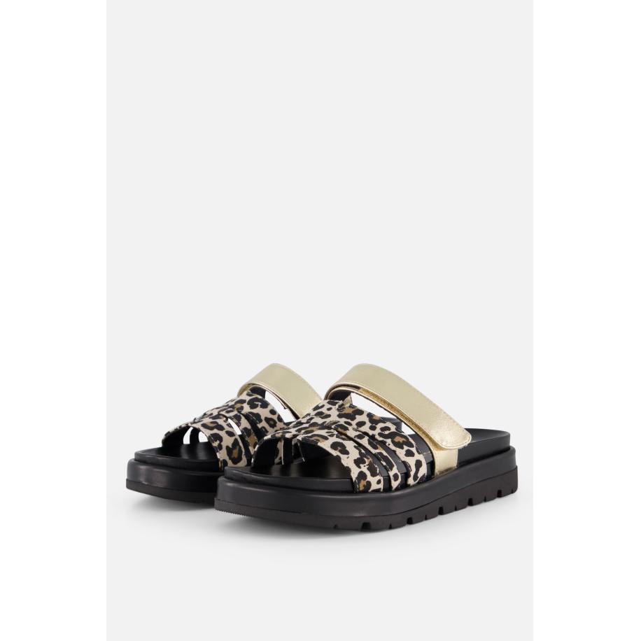 Marco Tozzi Leopard Sandalen bruin Synthetisch Bruin