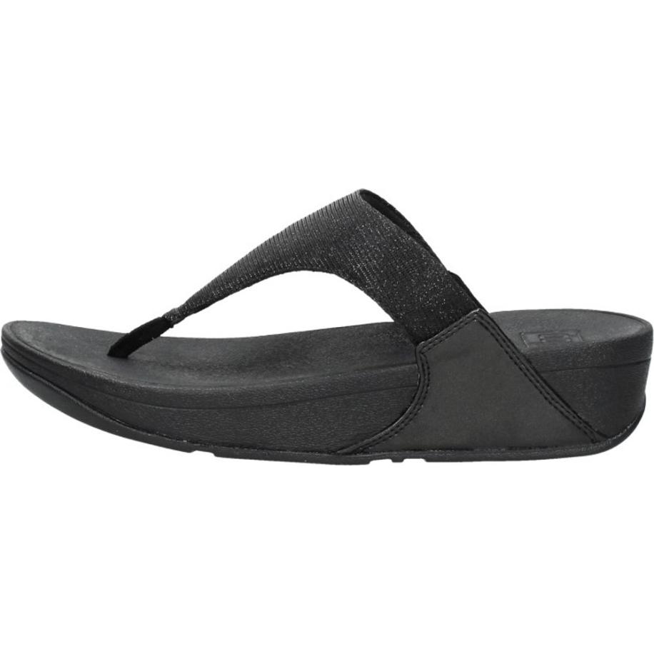 Fitflop - Lulu Shimmerlux Toe - Post Sandals Zwart