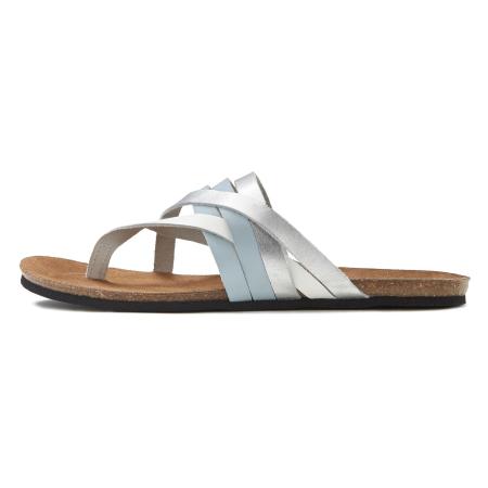 Lascana LASCANA Teenslipper lichtblauw / zilver / wit