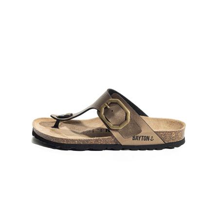 Bayton Bayton Teenslipper MERCURE brons / zwart